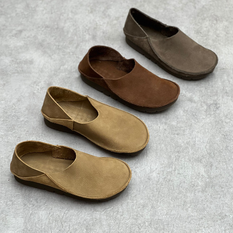 Loafer Flat Women - Women's 2 Ways Wear Genuine Leather