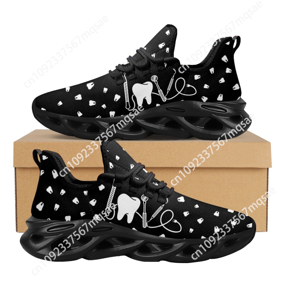 Women'S Shoes Nursing - Black and White Teeth Medical Institution