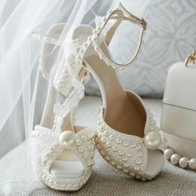 Women'S Shoes Water Resistant - Shoes for Women Beaded Thick Heel