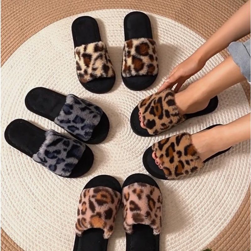 Leopard Print Heels - 2025 Winter Warm Fluffy Furry Leopard