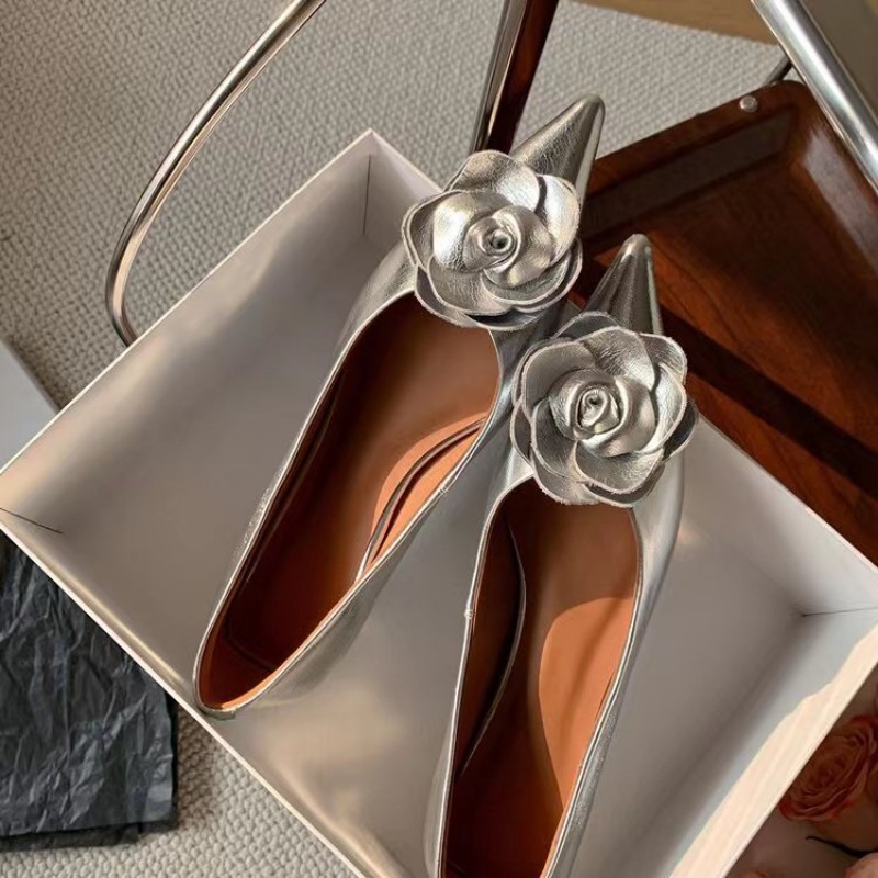 Women Shoes Mules - Women's Luxurious High-quality Patent Leather Floral