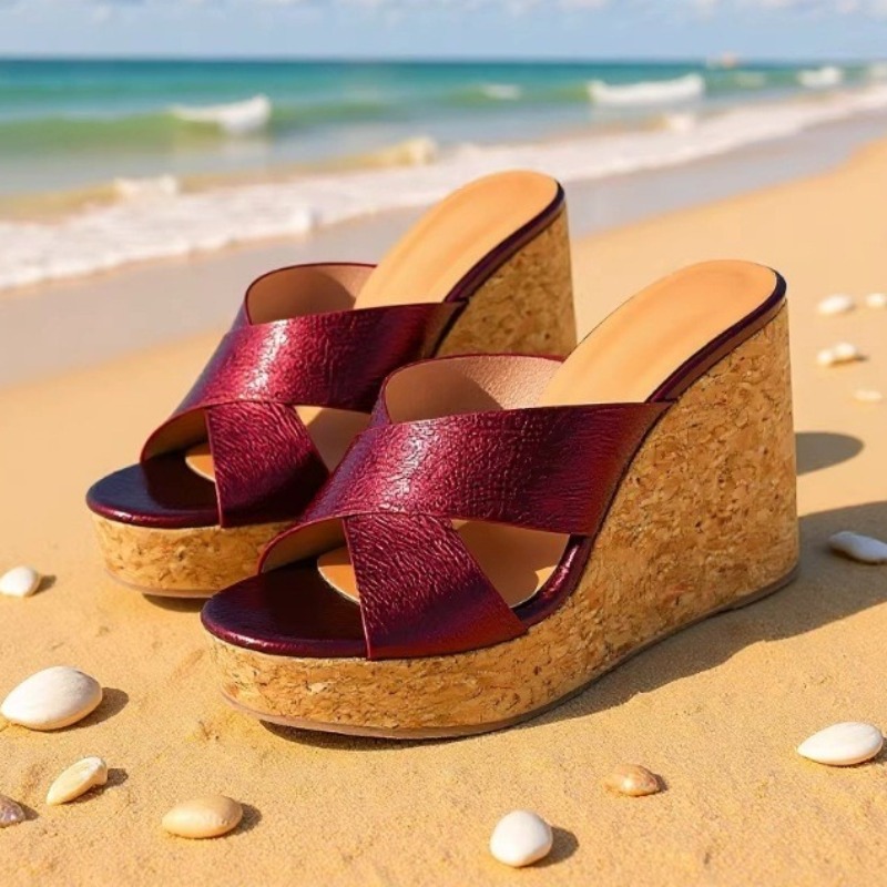 Aneikeh 2026 Summer Wine Red C - Women'S Shoes Water Resistant 评论和价格