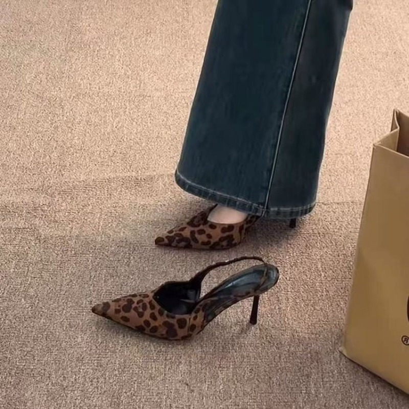French Pointed Toe Leopard Pri - Leopard Print Heels 评论和价格