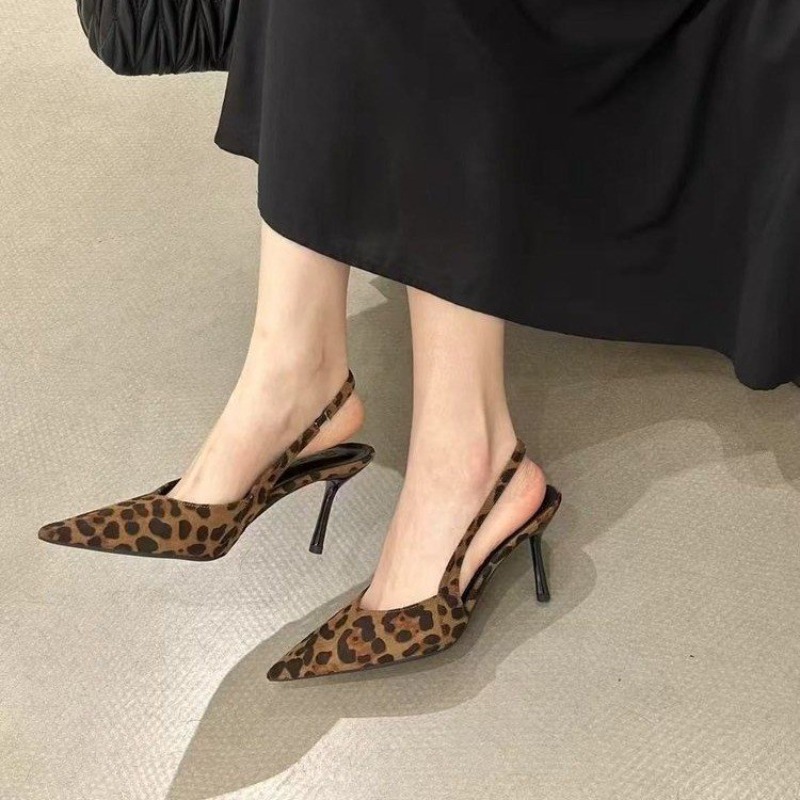 French Pointed Toe Leopard Pri - Leopard Print Heels 评论和价格