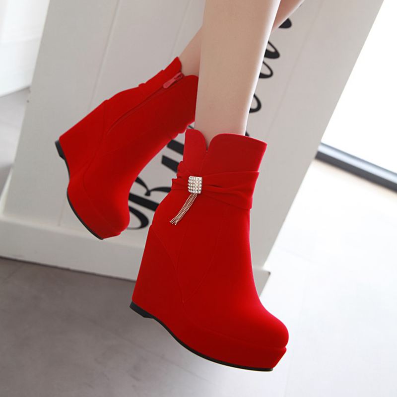 ORCHALISA Glam Red Ladies Ankl - Women'S Shoes Extended Sizes 评论和价格