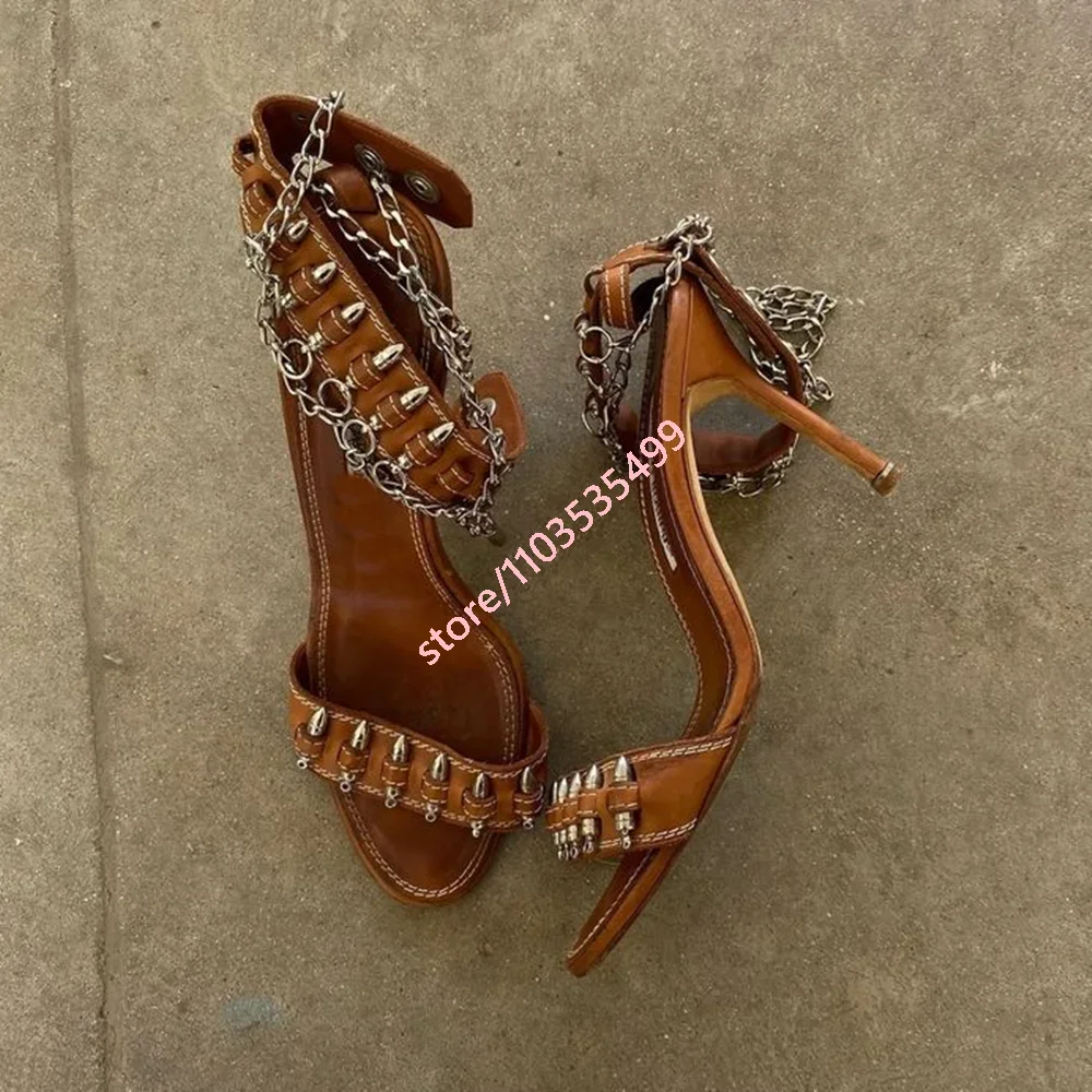 New Catwalk Bullet Chain Roman - Leopard Print Heels 评论和价格