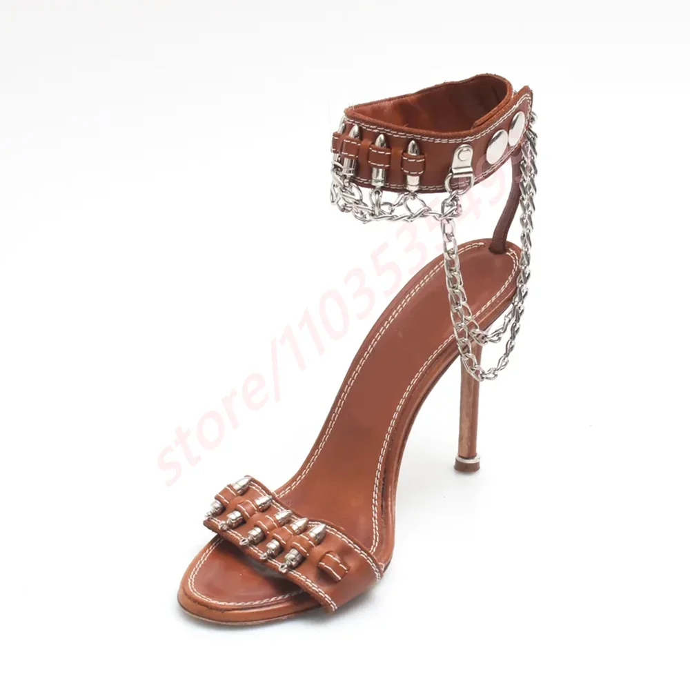 New Catwalk Bullet Chain Roman - Leopard Print Heels 评论和价格