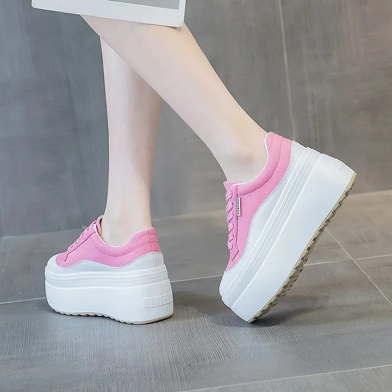 8cm New Canvas Genuine Leather - Women Shoes Store 评论和价格