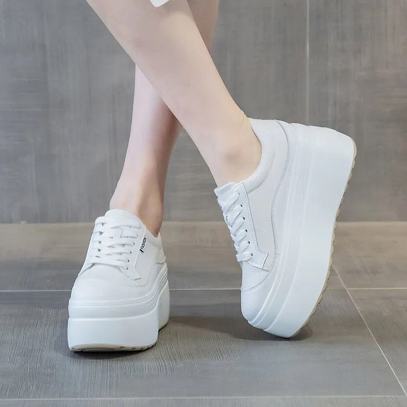 8cm New Canvas Genuine Leather - Women Shoes Store 评论和价格