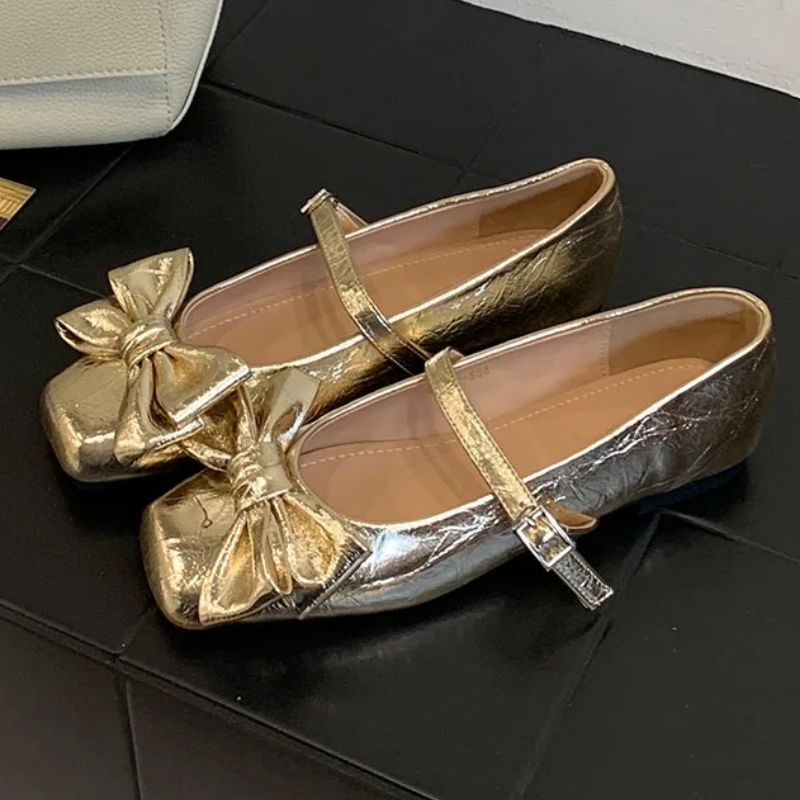 Cute Bowknot Square Toe Design - Women Shoes Brands 评论和价格
