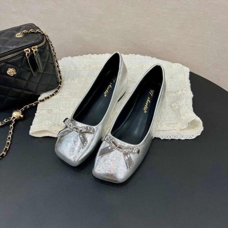 Art Style Bow Flat Shoes Women - Loafer Flat Women 评论和价格