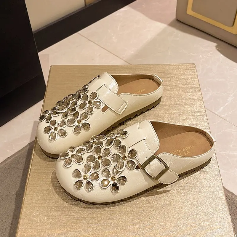 Women's Floral Rhinestone Buck - Women Shoes Mules 评论和价格