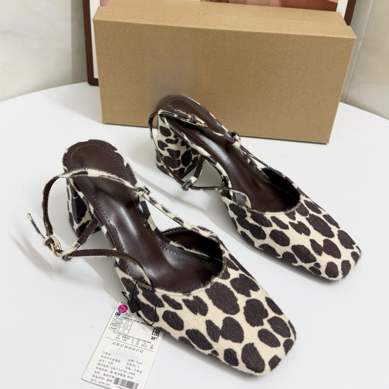 Women Vintage Leopard Print Sl - Leopard Print Heels 评论和价格