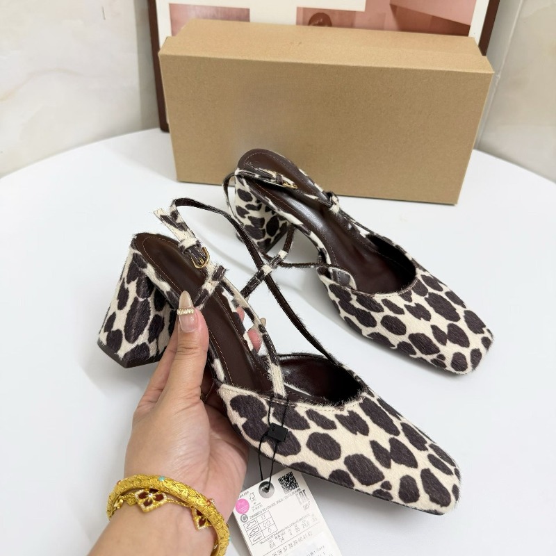 Women Vintage Leopard Print Sl - Leopard Print Heels 评论和价格