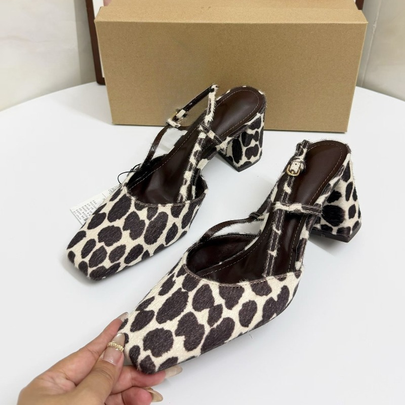 Women Vintage Leopard Print Sl - Leopard Print Heels 评论和价格