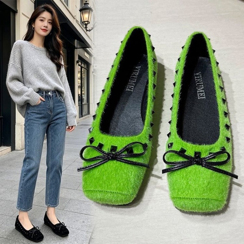 French-style Square-toe Flat S - Loafer Flat Women 评论和价格