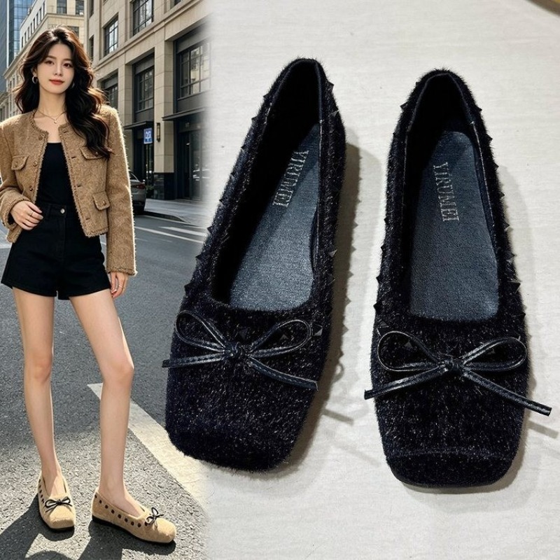French-style Square-toe Flat S - Loafer Flat Women 评论和价格