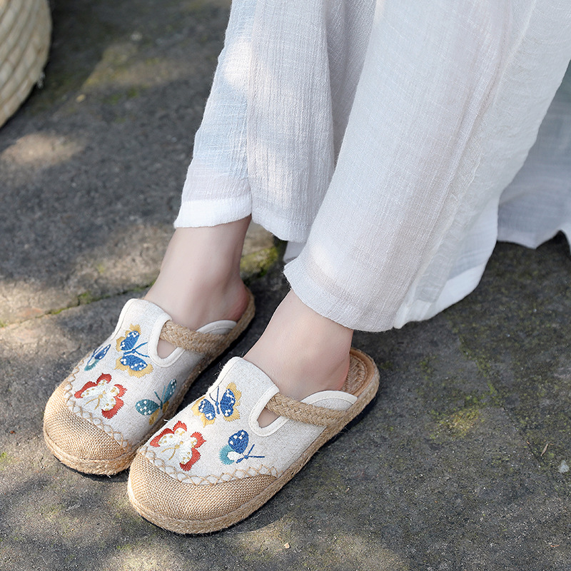 2025 Women Casual Linen Handma - Women'S Shoes Vegan 评论和价格