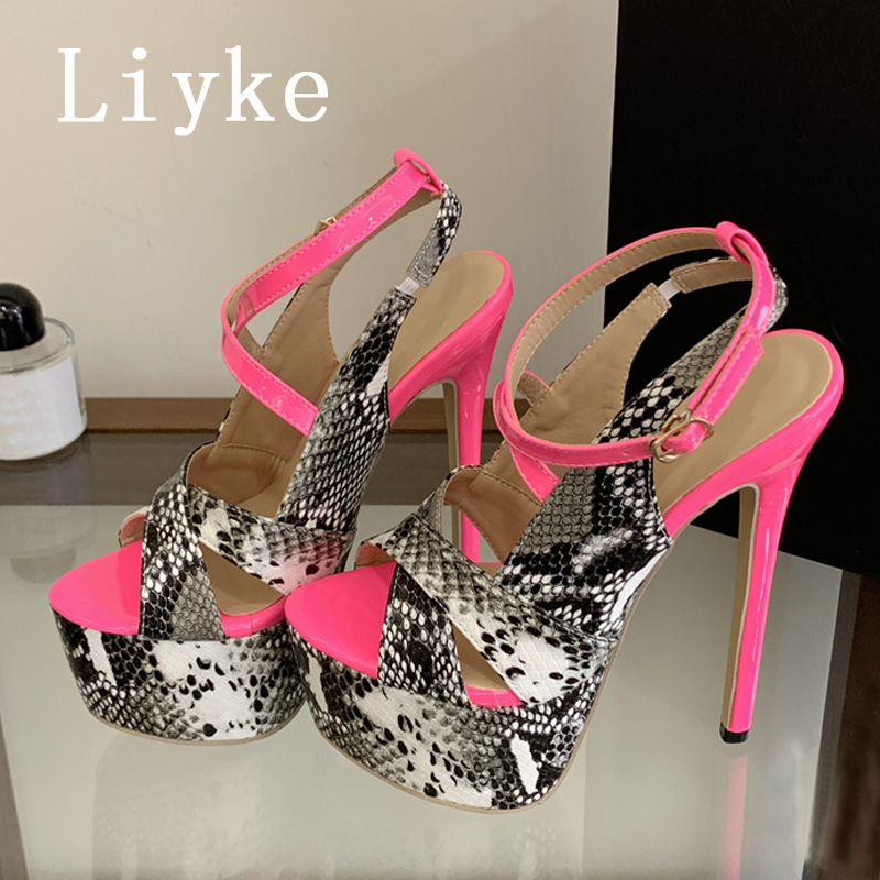Liyke Sexy Extreme Thin High H - Leopard Print Heels 评论和价格