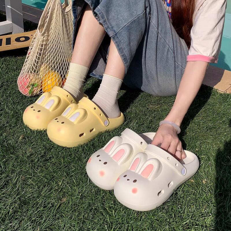 Cartoon Rabbit Clogs Women Sum - Women'S Shoes Water Resistant 评论和价格