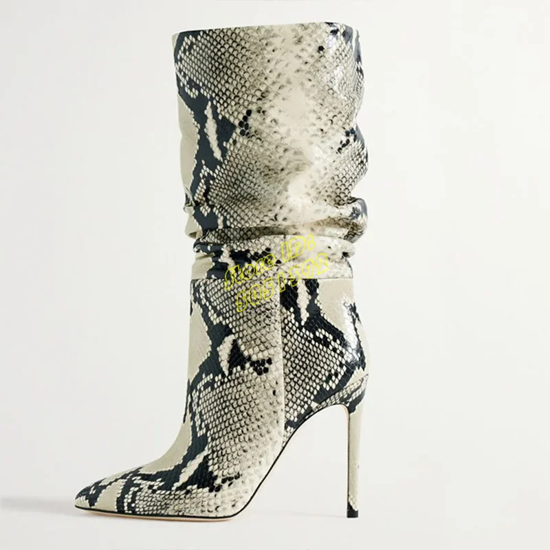 Mid Calf Vegan Snake Skin Boot - Women'S Shoes Vegan 评论和价格