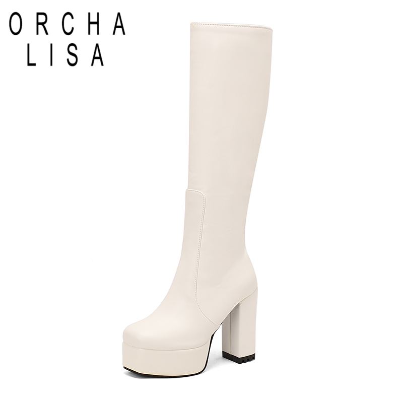 ORCHALISA Glam Ladies Knee Hig - Women'S Shoes Extended Sizes 评论和价格