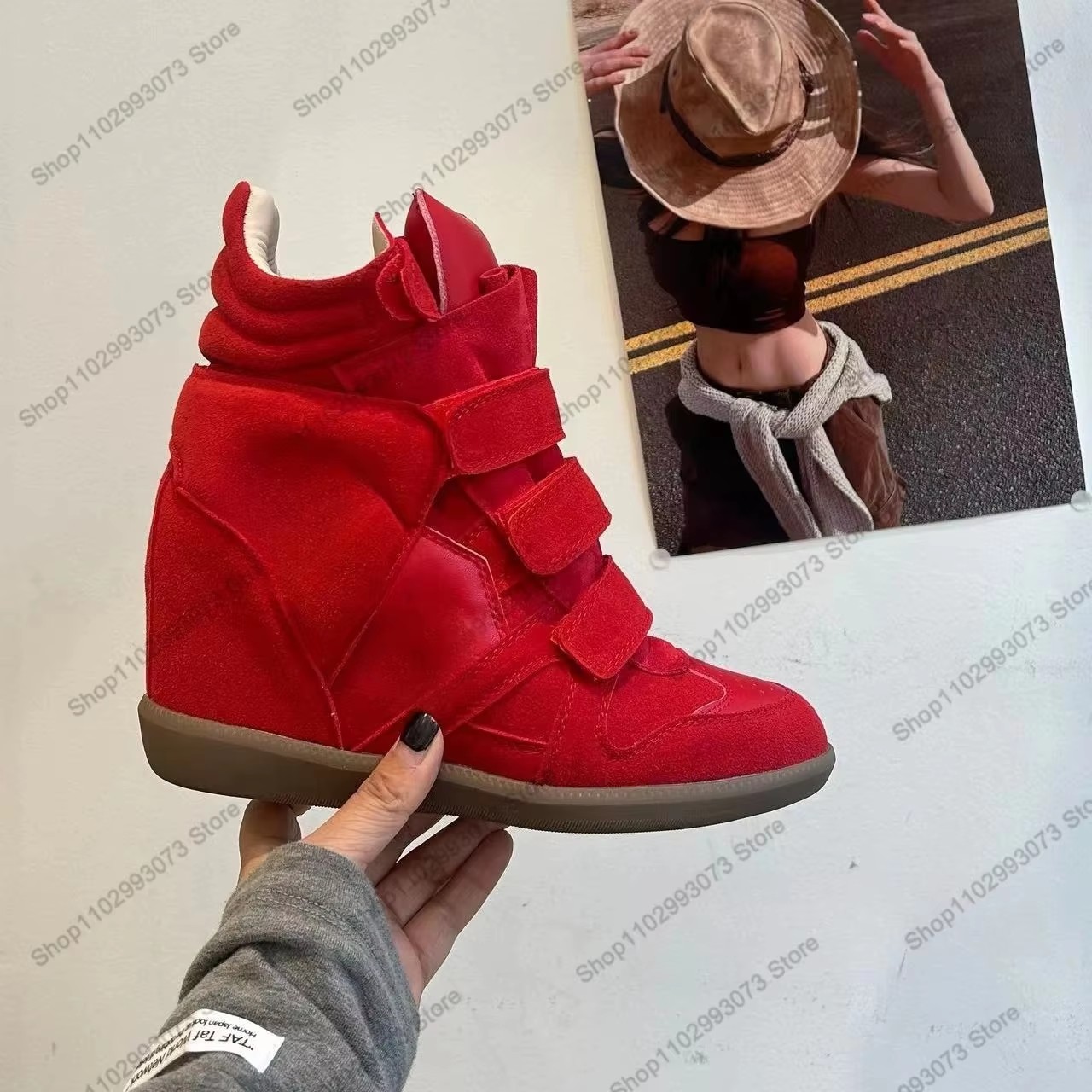 Women Hidden Wedge Heel High‑T - Women Shoes Store 评论和价格